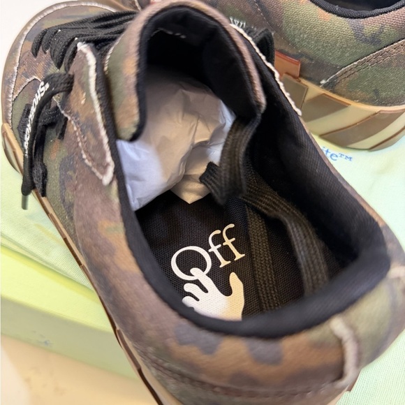 Off-White Vulcanized Military Black Camo Canvas Sneakers main image 7